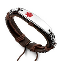Austin Adjustable Leather Medical Alert Bracelet